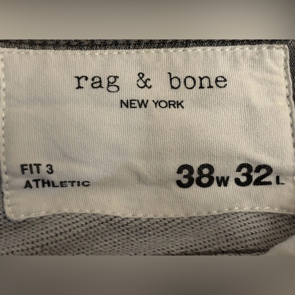 rag & bone Fit 3 Athletic 38x32 Stonewashed Gray Jeans Pants - Picture 7 of 12